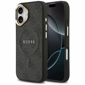 GUESS dėklas IPHONE 17 suderinamas su MagSafe GUHMP17SP4MSEGCK (PU 4G su klasikiniu) juodas