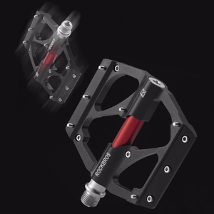 Rockbros 2020-12BBK aliumininiai platforminiai dviračio pedalai – juodi