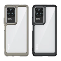 Outer Space Case dėklas telefonui Xiaomi Poco F4 5G su lanksčiu rėmu juodas