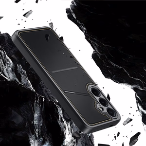 Dėklas telefonui Dux Ducis Rafi II Samsung Galaxy S25 su stovu ir piniginė - juodas