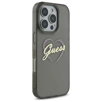 Guess IML širdies dėklas telefonui iPhone 16 Pro Max - juoda
