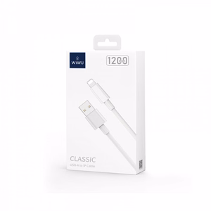 WiWU - Classic serijos duomenų kabelis Wi-C006 USB A į Lightning 2,4A - baltas