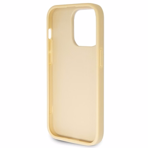 Guess GUHCP14LHG4SGD dėklas telefonui iPhone 14 Pro – auksinis Blizgus Script Big 4G