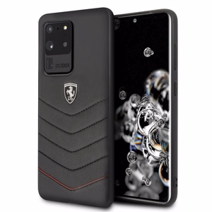 Ferrari kietasis dėklas FEHQUHCS69BK S20 Ultra G988 - juodas Heritage