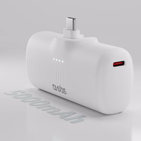 SBS EcoPower 5000 mAh 10W išorinė baterija su įmontuotu USB-C prievadu - balta