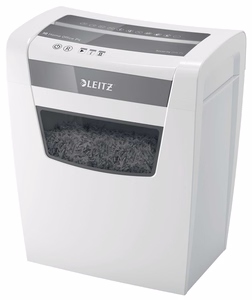 Leitz IQ Home Office P-4 dokumentų smulkintuvas, pjaustymas dalelėmis, 22 cm, baltas