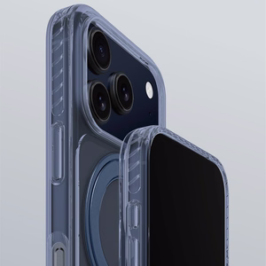 AmazingThing Titan Pro MagSpin dėklas telefonui iPhone 17 Pro, suderinamas su MagSafe – mėlynas