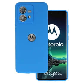 Dėklas telefonui Silikoninis lengvas Motorola Edge Neo 40 5G mėlynos spalvos