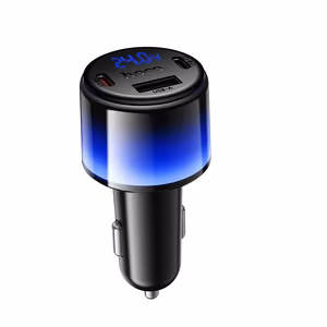 Automobilinis įkroviklis Hoco Z69B, USB-A + 2 × USB-C, PD QC3.0, 57 W, juodas