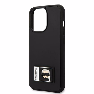 Karl Lagerfeld Ikonik Patch dėklas iPhone 13 Pro / iPhone 13 - Juodas