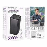 Išorinė baterija Power Bank Borofone BJ80C 22.5W 50000mAh juoda