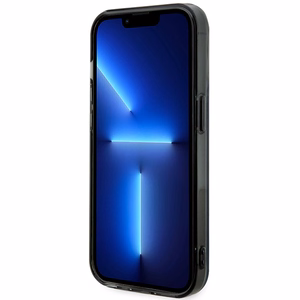 BMW sidabrinis žiedas magnetinis dėklas telefonui iPhone 15 Pro - permatomas