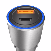 Dudao automobilinis įkroviklis USB / USB Type C Power Delivery Quick Charge 22.5 W - pilkas (R4PQ)