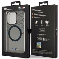 Dėklas BMW BMHMP14XHGPK iPhone 14 Pro Max 6.7" pilka/pilka kietas dėklas Raštas MagSafe