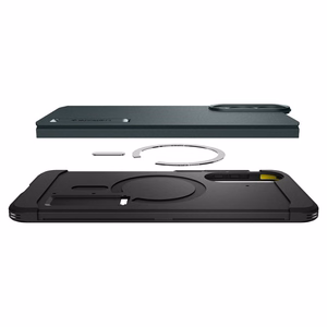 Spigen Tough Armor Magnetinis dėklas telefonui Samsung Galaxy S25 Edge - žalias/juodas