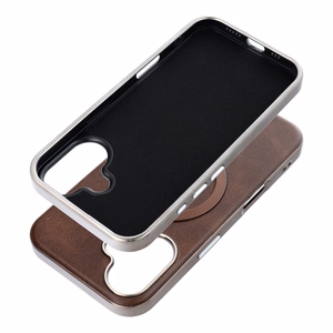 GENTLEMAN MAG COVER Dėklas telefonui, suderinamas su MagSafe IPHONE 13 PRO, rudas