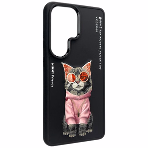 Nimmy Glasses Cool Cat dėklas Samsung Galaxy S26 Ultra juodas