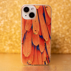 Gold Glam dėklas telefonui Samsung Galaxy A14 4G / A14 5G oranžinė