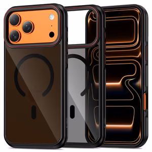 Tech-Protect MagHybrid MagSafe dėklas iPhone 17 Pro Max juodas ir raudonas