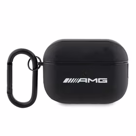 AMG AMAP2SLWK AirPods Pro 2 (2022/2023) dėklas juodas/juodas odinis baltas logotipas