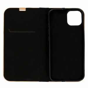 Knygos dėklas su rėmeliu Iphone 13 Pro Max juodas