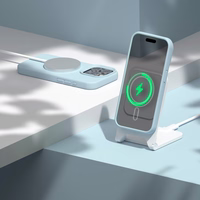 "Etteri" silikoninis magnetinis dėklas "iPhone 15 Pro Max" 6,7" šviesiai mėlynas