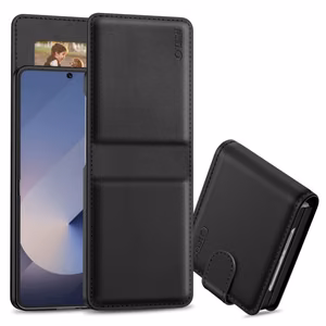 Tech-Protect Wallet dėklas telefonui Samsung Galaxy Z Flip 6 / 7 Fe - juodas
