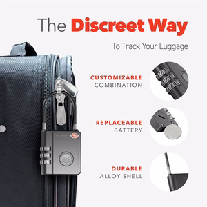 KEYSMART SmartLock; TSA patvirtinta Find My spyna, juoda