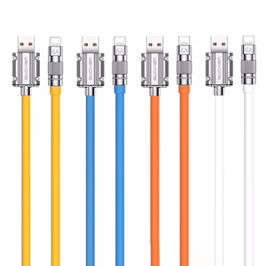 WEKOME WDC-186 Wingle Series USB-A–Lightning įkrovimo ir duomenų laidas, 1 m, oranžinis