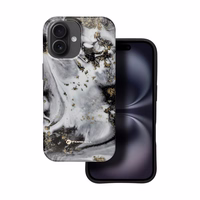 FORCELL F-PROTECT Mirage, karinio standarto išbandytas magnetinis dėklas telefonui IPHONE 16, sidabrinis rūkas