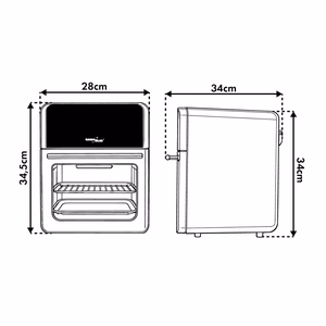 GreenBlue GB950 – karšto oro gruzdintuvė, 10 l, 1800 W, 8 programos