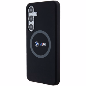 BMW M Silikoninis spausdintas žiedas Magnetinis dėklas telefonui Samsung Galaxy S24+ - juodas