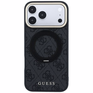 Guess Ring Stand 360 4G Classic Logo MagSafe чехол для iPhone 17 Pro / 18 Pro, черный