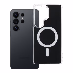 Case for Samsung S26 ULTRA Clear Fusion Mag Cover compatible with MagSafe black