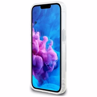 Karl Lagerfeld IML metalinis Karl & Choupette galvų Magnetinis dėklas telefonui iPhone 16e - baltas