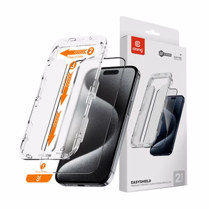 Crong EasyShield 2-Pack grūdinti apsauginiai ekrano stiklai, skirti iPhone 15 Pro Max, 2 vnt.