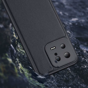 Dux Ducis Fino dėklas Xiaomi 13 su silikoniniu rėmeliu pilkas