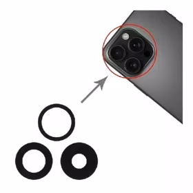Galinės kameros lęšis suderinamas su Apple iPhone 16 Pro / 16 Pro Max galinės kameros lęšis (3vnt.)
