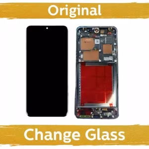 LCD ekranas skirtas Huawei P60 su rėmu / juodas / (Atnaujintas: Kinija)