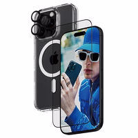 PanzerGlass rinkinys 3in1 iPhone 16 Pro 6.3" D3O kietasis dėklas + Apsauginis stiklas UWF + lęšis B1292+2862+1284