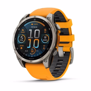 Išmanusis laikrodis Garmin Fenix 8 Sapphire oranžinis