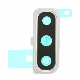 Samsung A505 A50 2019/A705 A70 2019 kameros stikliukas su rėmeliu sidabrinis ORG