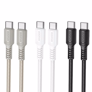 USB kabelis Borofone BX116 60W USB-C to USB-C 1.0m baltas
