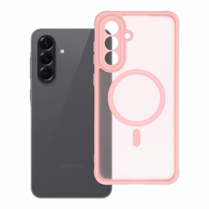 FULL MATTE MAG COVER magnetinis dėklas telefonui, suderinamas su MagSafe, skirtas SAMSUNG A56, šviesiai rožinis