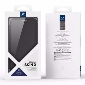 Dux Ducis Skin X Pro MagSafe suderinamas piniginės dėklas skirta Samsung Galaxy S26 Plus juodas