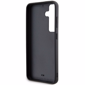 Karl Lagerfeld su kalnų krištolo metaliniu logotipu dėklas telefonui Samsung Galaxy S24 - juodas