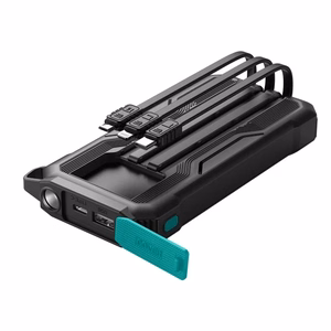 Išorinė baterija Joyroom JR-L016 juodas 10000mAh (PD / QC3.0) + integruotas 3in1 laidas