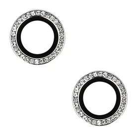 Apsauginis stiklas KIEKVIENAS DIAMOND kamerai (OBJEKTYVAS) Iphone 16/16 Plus sidabrinis (2 objektyvai)