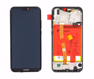 LCD screen Huawei P20 Lite with touch screen with frame and battery Midnight Black original (service pack)