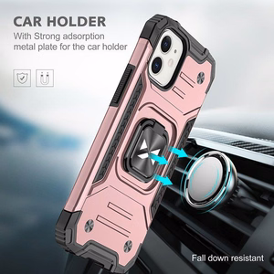 Wozinsky Ring Armor iPhone 14 dėklas telefonui su magnetiniu laikikliu ir žiedu, aukso spalvos